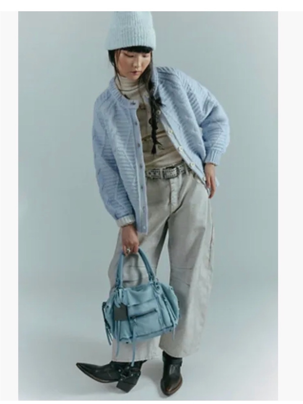 FREE PEOPLE We The Free Sea Washed Cable Knit Cardi